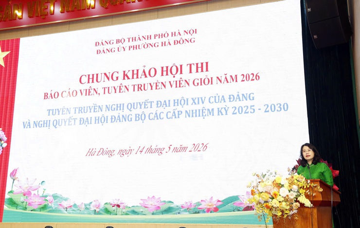 Sôi nổi Chung khảo Hội thi Báo cáo viên, Tuyên truyền viên giỏi phường Hà Đông năm 2026- Ảnh 8.