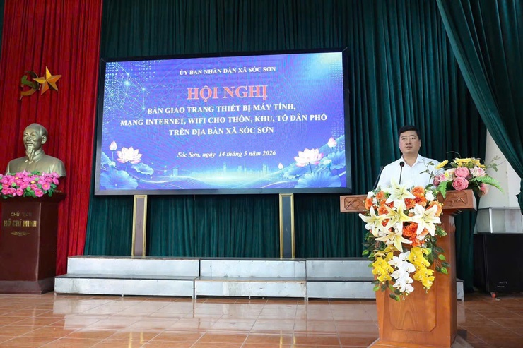 SÓC SƠN BÀN GIAO TRANG THIẾT BỊ MÁY TÍNH, WIFI CHO 62 THÔN, KHU, TỔ DÂN PHỐ- Ảnh 4.