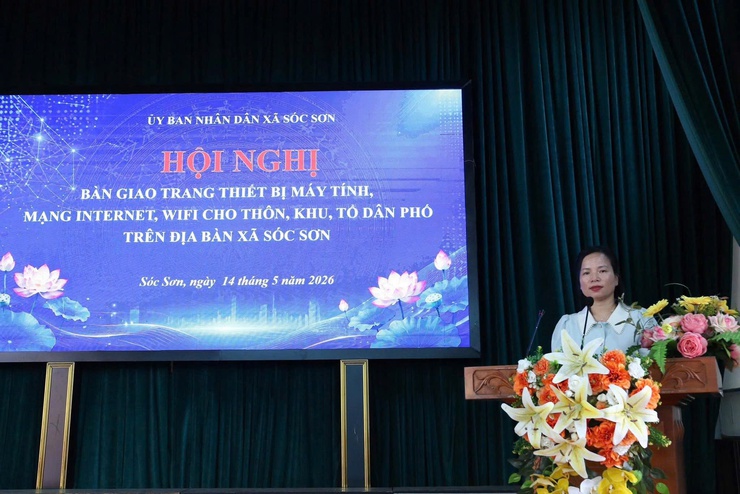 SÓC SƠN BÀN GIAO TRANG THIẾT BỊ MÁY TÍNH, WIFI CHO 62 THÔN, KHU, TỔ DÂN PHỐ- Ảnh 1.