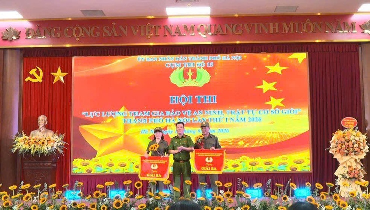 HỘI THI "LỰC LƯỢNG THAM GIA BẢO VỆ AN NINH, TRẬT TỰ Ở CƠ SỞ GIỎI" CỤM THI SỐ 15 - THÀNH PHỐ HÀ NỘI NĂM 2026- Ảnh 10.