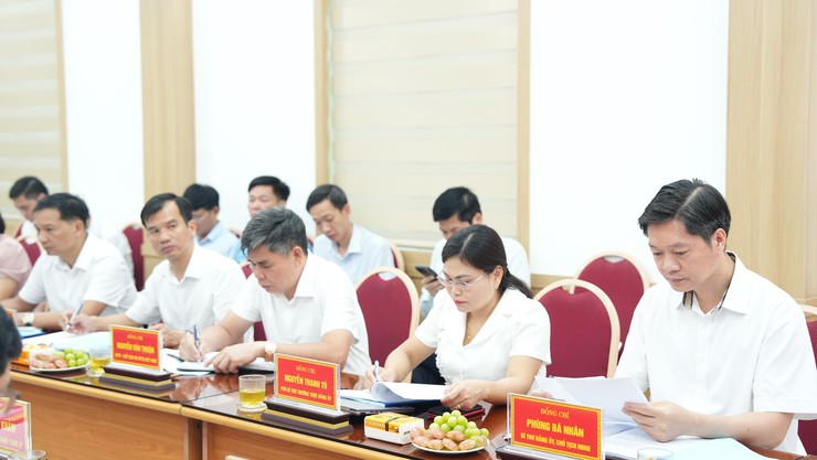 Đoàn giám sát số 7 của Ban Thường vụ Thành uỷ Hà Nội giám sát tại xã Dương Hoà về thực hiện các nhiệm vụ trọng tâm sau sáp nhập - Ảnh 2.