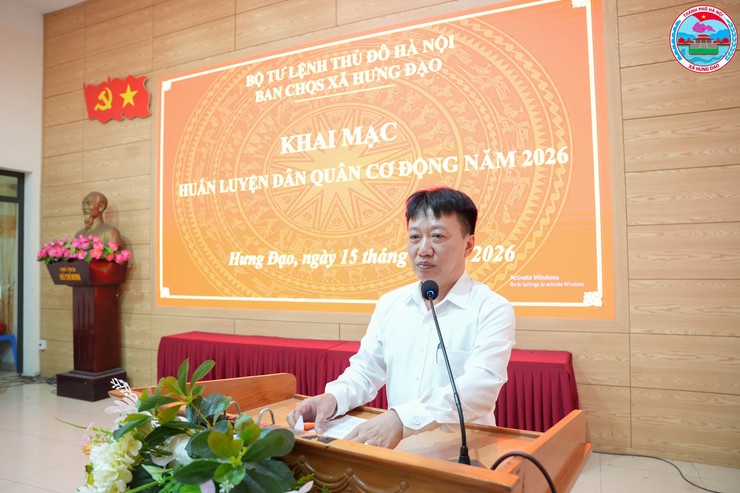 XÃ HƯNG ĐẠO KHAI MẠC HUẤN LUYỆN DÂN QUÂN CƠ ĐỘNG NĂM 2026- Ảnh 2.