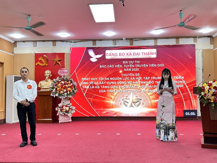 Sôi nổi hội thi "Báo cáo viên tuyên truyền viên giỏi xã Đại Thanh năm 2026", lan tỏa tinh thần Nghị quyết các cấp- Ảnh 5.
