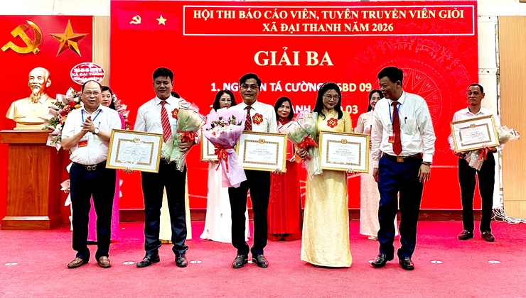 Sôi nổi hội thi "Báo cáo viên tuyên truyền viên giỏi xã Đại Thanh năm 2026", lan tỏa tinh thần Nghị quyết các cấp- Ảnh 13.