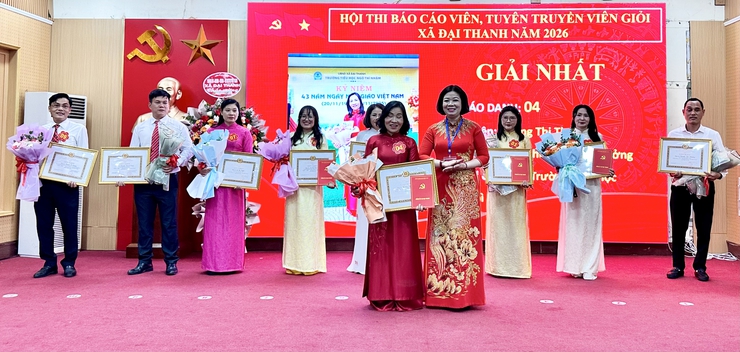 Sôi nổi hội thi "Báo cáo viên tuyên truyền viên giỏi xã Đại Thanh năm 2026", lan tỏa tinh thần Nghị quyết các cấp- Ảnh 11.