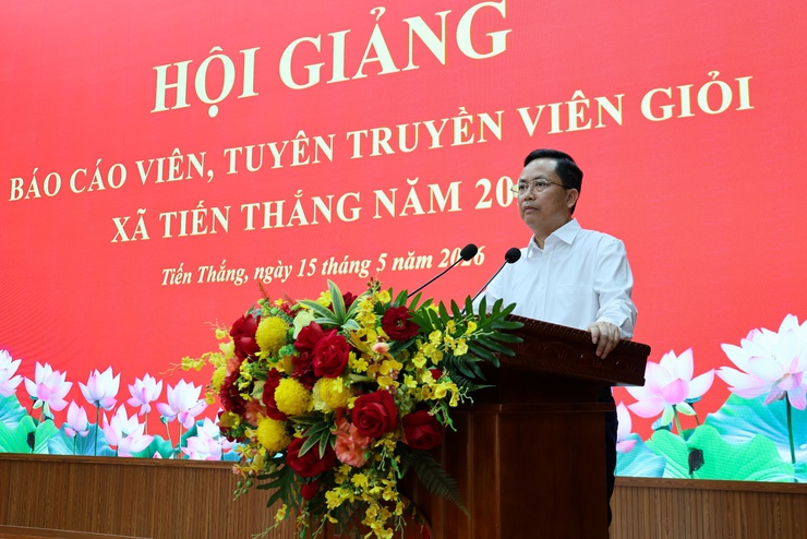 Xã Tiến Thắng tổ chức Hội giảng báo cáo viên, tuyên truyền viên giỏi năm 2026- Ảnh 1.