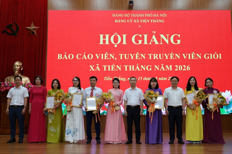 Xã Tiến Thắng tổ chức Hội giảng báo cáo viên, tuyên truyền viên giỏi năm 2026- Ảnh 8.