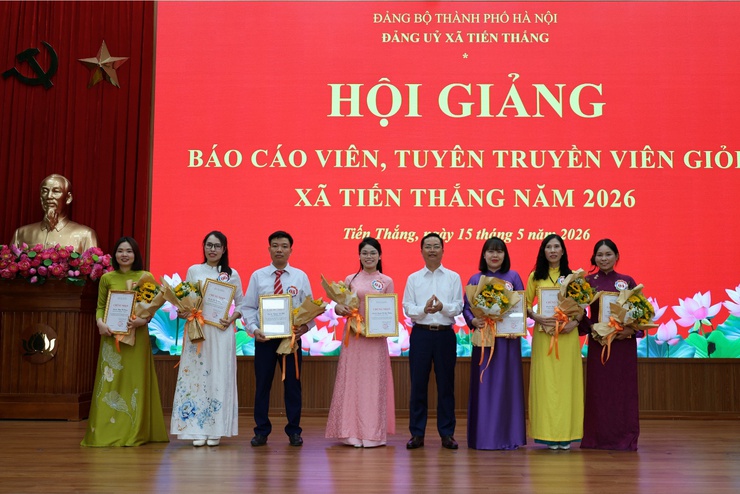 Xã Tiến Thắng tổ chức Hội giảng báo cáo viên, tuyên truyền viên giỏi năm 2026- Ảnh 9.