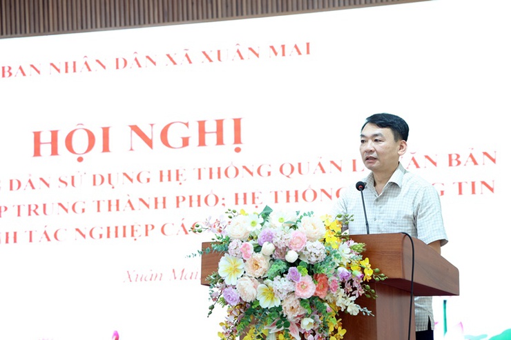 Xuân Mai tập huấn sử dụng hệ thống quản lý văn bản và điều hành tác nghiệp các cơ quan Đảng cho các nhà trường- Ảnh 2.