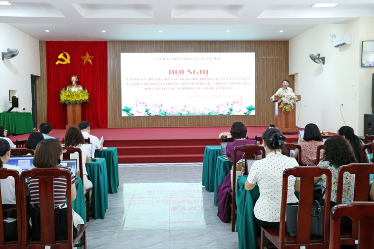 Xuân Mai tập huấn sử dụng hệ thống quản lý văn bản và điều hành tác nghiệp các cơ quan Đảng cho các nhà trường- Ảnh 3.