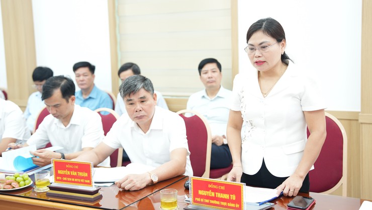 Đoàn giám sát số 7 của Ban Thường vụ Thành uỷ Hà Nội giám sát tại xã Dương Hoà về thực hiện các nhiệm vụ trọng tâm sau sáp nhập - Ảnh 3.