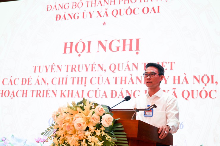 Đảng ủy xã Quốc Oai quán triệt nhiều nhiệm vụ trọng tâm, tạo khí thế mới trong công tác xây dựng Đảng- Ảnh 4.