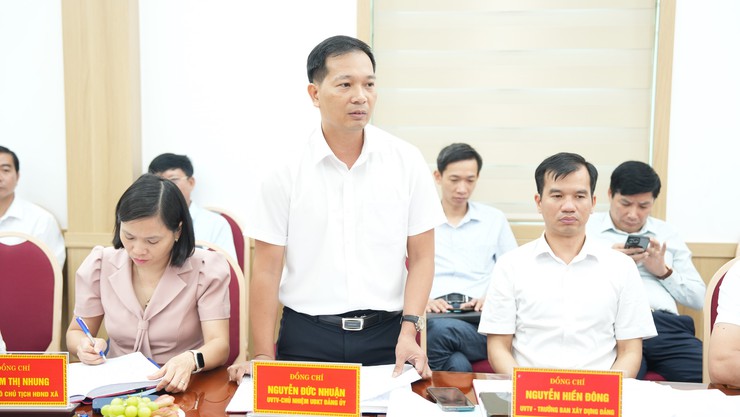 Đoàn giám sát số 7 của Ban Thường vụ Thành uỷ Hà Nội giám sát tại xã Dương Hoà về thực hiện các nhiệm vụ trọng tâm sau sáp nhập - Ảnh 5.