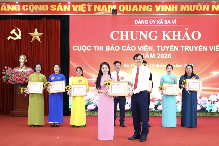 ĐẢNG ỦY XÃ BA VÌ TỔ CHỨC VÒNG CHUNG KHẢO HỘI THI BÁO CÁO VIÊN, TUYÊN TRUYỀN VIÊN GIỎI NĂM 2026- Ảnh 2.
