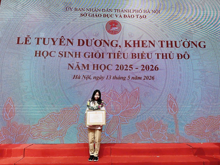 VINH DANH HỌC SINH GIỎI TIÊU BIỂU THỦ ĐÔ- Ảnh 2.