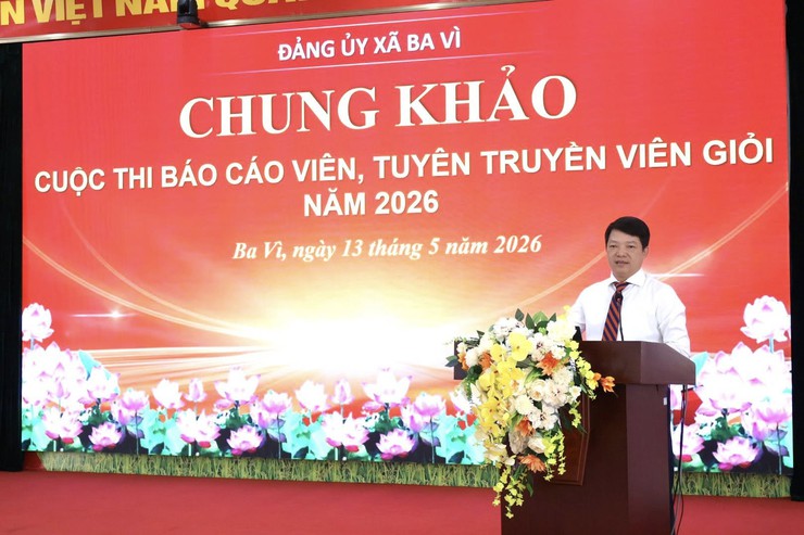 ĐẢNG ỦY XÃ BA VÌ TỔ CHỨC VÒNG CHUNG KHẢO HỘI THI BÁO CÁO VIÊN, TUYÊN TRUYỀN VIÊN GIỎI NĂM 2026- Ảnh 1.