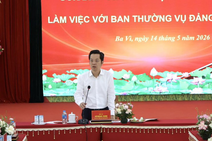 ĐOÀN GIÁM SÁT SỐ 04 CỦA BAN THƯỜNG VỤ THÀNH ỦY HÀ NỘI LÀM VIỆC VỚI BAN THƯỜNG VỤ ĐẢNG ỦY XÃ BA VÌ- Ảnh 1.