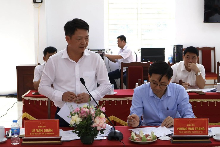 ĐOÀN GIÁM SÁT SỐ 04 CỦA BAN THƯỜNG VỤ THÀNH ỦY HÀ NỘI LÀM VIỆC VỚI BAN THƯỜNG VỤ ĐẢNG ỦY XÃ BA VÌ- Ảnh 2.