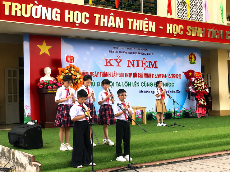 Hội đồng Đội xã phối hợp với Liên đội trường Tiểu học Phương Đình B tổ chức Kỷ niệm 85 năm Ngày thành lập Đội Thiếu niên tiền phong Hồ Chí Minh (15/5/1941- 15/5/2026)- Ảnh 6.