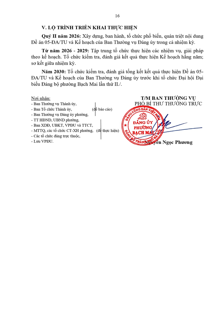 Kế hoạch Thực hiện Đề án số 05-ĐA/TU, ngày 01/4/2026 của Thành ủy Hà Nội về "nâng cao năng lực lãnh đạo, sức chiến đấu của các cấp ủy đảng; phát huy vai trò tiên phong, gương mẫu, trách nhiệm của cán bộ, đảng viên...- Ảnh 16.