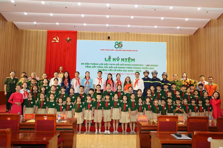 Đoàn Thanh niên – Hội đồng Đội phường Yên Sở long trọng tổ chức Lễ kỷ niệm 85 năm Ngày thành lập Đội TNTP Hồ Chí Minh (15/5/1941 – 15/5/2026)- Ảnh 6.