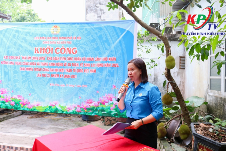 Công đoàn xã Kiều Phú khởi công xây dựng “Mái ấm Công đoàn” cho đoàn viên có hoàn cảnh khó khăn- Ảnh 2.