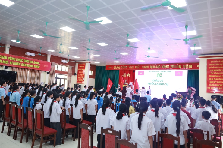 Hội đồng Đội xã Minh Châu: Sáng mãi truyền thống 85 năm vẻ vang của Đội Thiếu niên tiền phong Hồ Chí Minh- Ảnh 6.