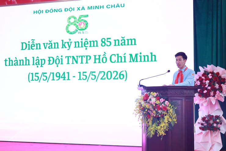 Hội đồng Đội xã Minh Châu: Sáng mãi truyền thống 85 năm vẻ vang của Đội Thiếu niên tiền phong Hồ Chí Minh- Ảnh 7.