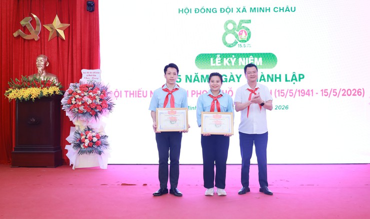 Hội đồng Đội xã Minh Châu: Sáng mãi truyền thống 85 năm vẻ vang của Đội Thiếu niên tiền phong Hồ Chí Minh- Ảnh 14.