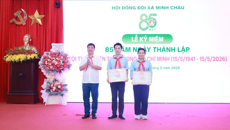 Hội đồng Đội xã Minh Châu: Sáng mãi truyền thống 85 năm vẻ vang của Đội Thiếu niên tiền phong Hồ Chí Minh- Ảnh 15.
