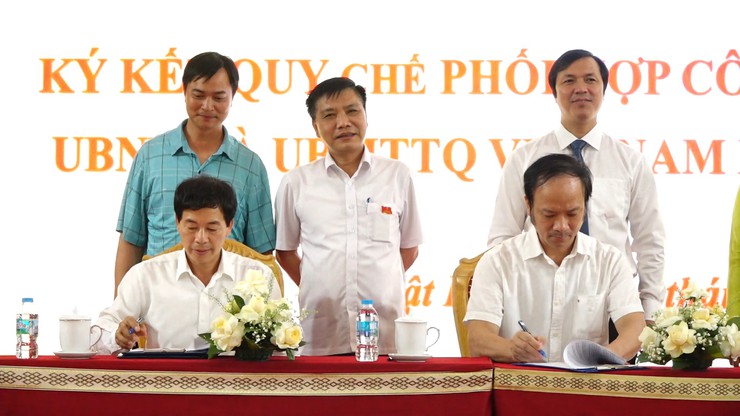 Hội nghị ký kết Quy chế phối hợp công tác giữa HĐND – UBND – UB MTTQ Việt Nam xã Vật Lại, nhiệm kỳ 2026 – 2031- Ảnh 1.