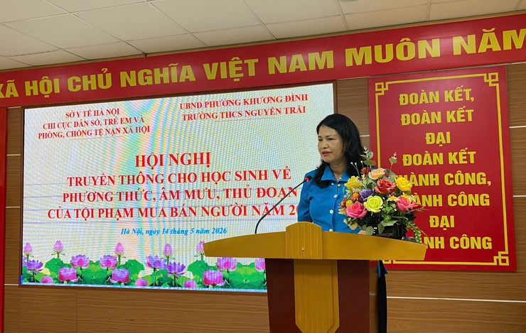 Phường Khương Đình tổ chức hội nghị truyền thông phòng, chống mua bán người cho học sinh năm 2026- Ảnh 1.