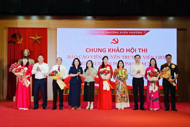 Sôi nổi Hội thi Báo cáo viên, tuyên truyền viên giỏi phường Xuân Phương năm 2026- Ảnh 1.