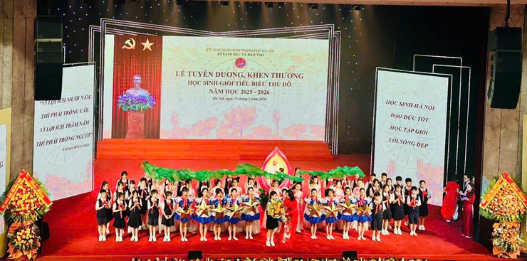 VINH DANH HỌC SINH GIỎI TIÊU BIỂU THỦ ĐÔ NĂM HỌC 2025–2026- Ảnh 1.