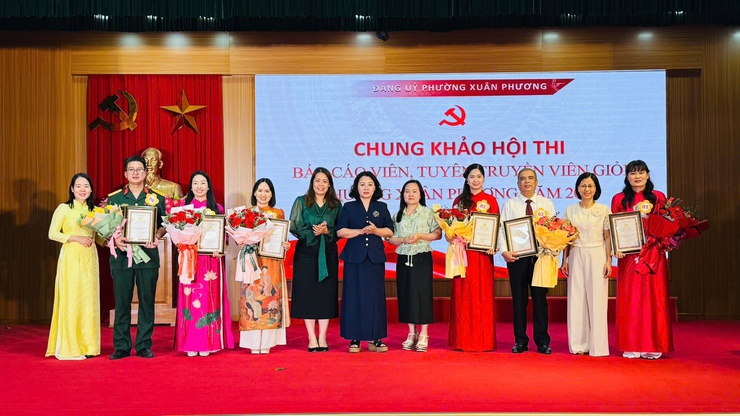 Sôi nổi Hội thi Báo cáo viên, tuyên truyền viên giỏi phường Xuân Phương năm 2026- Ảnh 3.
