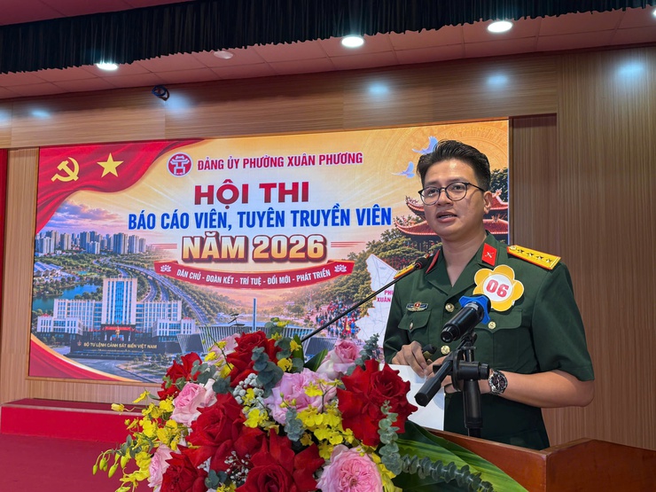 Sôi nổi Hội thi Báo cáo viên, tuyên truyền viên giỏi phường Xuân Phương năm 2026- Ảnh 12.
