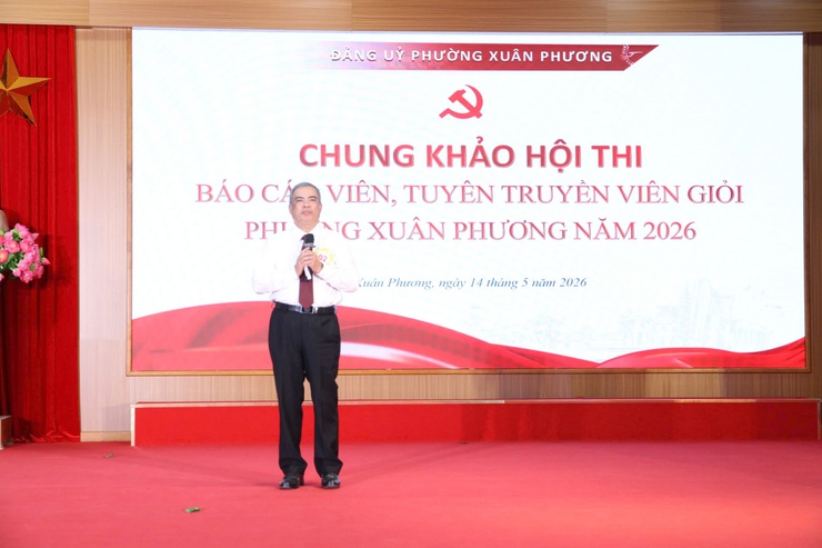 Sôi nổi Hội thi Báo cáo viên, tuyên truyền viên giỏi phường Xuân Phương năm 2026- Ảnh 6.