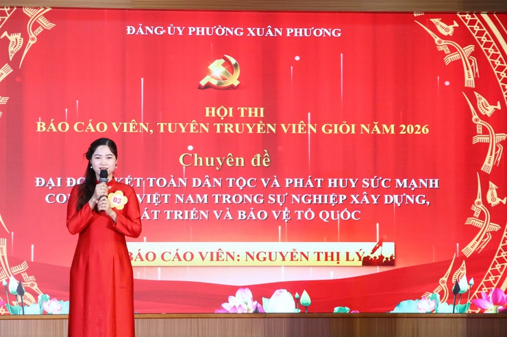 Sôi nổi Hội thi Báo cáo viên, tuyên truyền viên giỏi phường Xuân Phương năm 2026- Ảnh 7.
