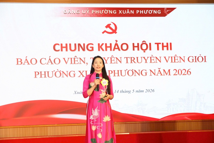 Sôi nổi Hội thi Báo cáo viên, tuyên truyền viên giỏi phường Xuân Phương năm 2026- Ảnh 9.