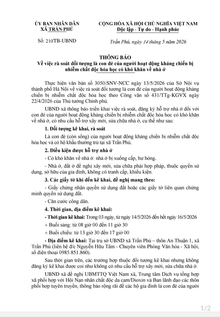 Thông báo- Ảnh 1.