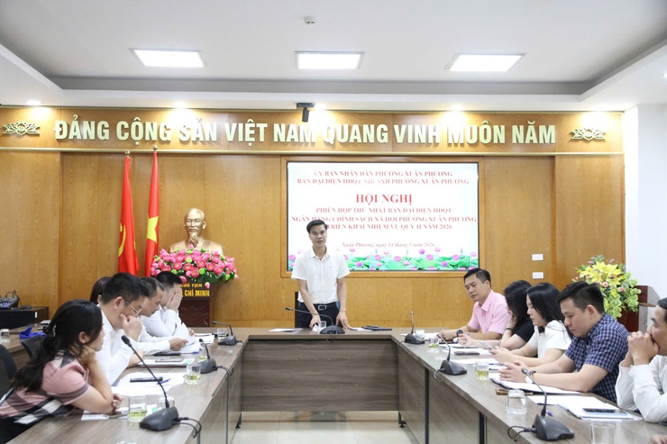Phường Xuân Phương tổ chức phiên họp thứ nhất Ban đại diện HĐQT Ngân hàng Chính sách xã hội phường, triển khai nhiệm vụ quý II/2026- Ảnh 1.