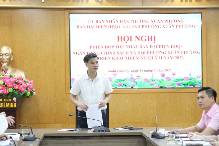 Phường Xuân Phương tổ chức phiên họp thứ nhất Ban đại diện HĐQT Ngân hàng Chính sách xã hội phường, triển khai nhiệm vụ quý II/2026- Ảnh 7.