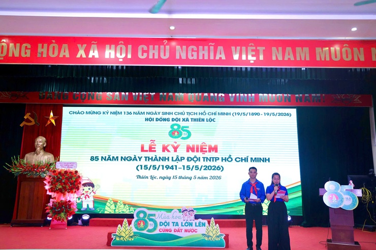 Đoàn thanh niên cộng sản Hồ Chí Minh – Hội Đồng đội xã Thiên Lộc tổ chức Lễ kỷ niệm 85 năm ngày thành lập Đội thiếu niên tiền phong Hồ Chí Minh (15/5/1941 – 15/5/2026)- Ảnh 12.