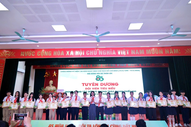 Đoàn thanh niên cộng sản Hồ Chí Minh – Hội Đồng đội xã Thiên Lộc tổ chức Lễ kỷ niệm 85 năm ngày thành lập Đội thiếu niên tiền phong Hồ Chí Minh (15/5/1941 – 15/5/2026)- Ảnh 9.