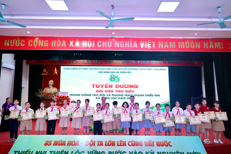 Đoàn thanh niên cộng sản Hồ Chí Minh – Hội Đồng đội xã Thiên Lộc tổ chức Lễ kỷ niệm 85 năm ngày thành lập Đội thiếu niên tiền phong Hồ Chí Minh (15/5/1941 – 15/5/2026)- Ảnh 10.