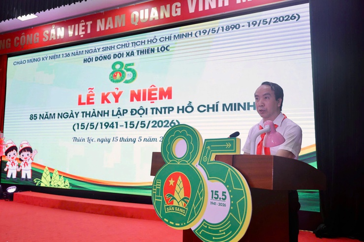 Đoàn thanh niên cộng sản Hồ Chí Minh – Hội Đồng đội xã Thiên Lộc tổ chức Lễ kỷ niệm 85 năm ngày thành lập Đội thiếu niên tiền phong Hồ Chí Minh (15/5/1941 – 15/5/2026)- Ảnh 8.
