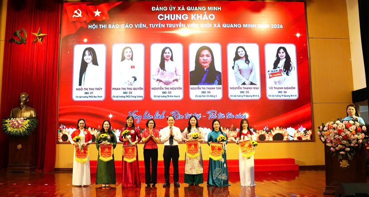QUANG MINH TỔ CHỨC THÀNH CÔNG HỘI THI BÁO CÁO VIÊN, TUYÊN TRUYỀN VIÊN GIỎI NĂM 2026 VÀ TRAO GIẢI CUỘC THI CHÍNH LUẬN BẢO VỆ NỀN TẢNG TƯ TƯỞNG CỦA ĐẢNG- Ảnh 2.