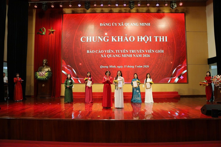 QUANG MINH TỔ CHỨC THÀNH CÔNG HỘI THI BÁO CÁO VIÊN, TUYÊN TRUYỀN VIÊN GIỎI NĂM 2026 VÀ TRAO GIẢI CUỘC THI CHÍNH LUẬN BẢO VỆ NỀN TẢNG TƯ TƯỞNG CỦA ĐẢNG- Ảnh 6.