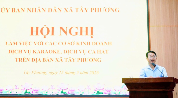 Tây Phương tăng cường quản lý hoạt động kinh doanh karaoke, dịch vụ ca hát- Ảnh 2.