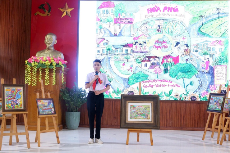 Lễ kỷ niệm 85 năm Ngày thành lập Đội và chung khảo Hội thi Vẽ tranh "Thiếu nhi Hoà Phú - Vững bước tiến vào kỷ nguyên mới"- Ảnh 21.